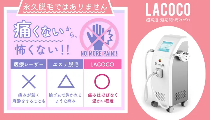 ラココは永久脱毛ではない