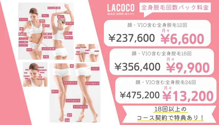 ラココ(LACOCO)の料金と口コミ評判を調査！ルミクス脱毛の効果や5つのおすすめ理由