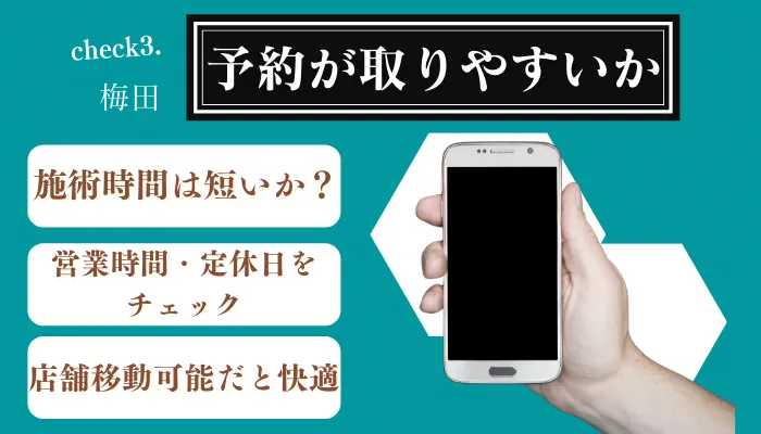 メンズ脱毛サロン選びポイント3梅田