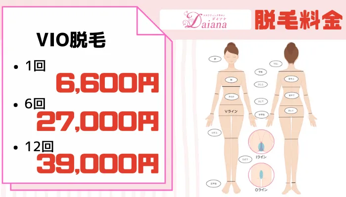 脱毛サロン-松江-ダイアナVIO脱毛料金