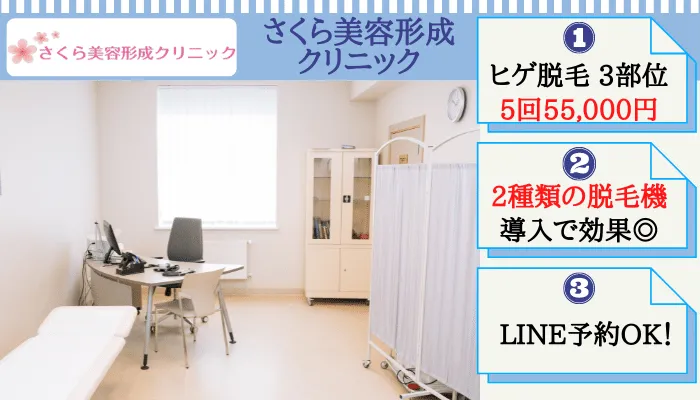医療脱毛 メンズ 盛岡 さくら美容形成クリニック