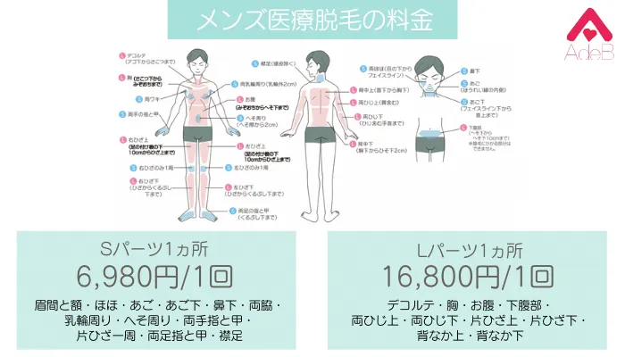 AdeBクリニックメンズ脱毛料金