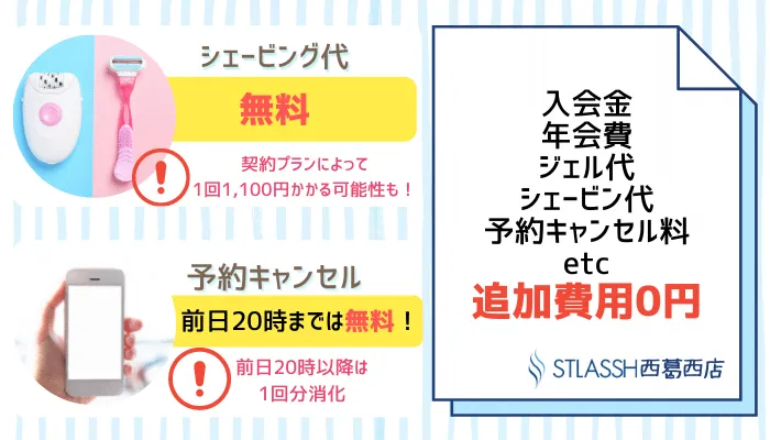 脱毛サロン 西葛西 ストラッシュ オプション料金