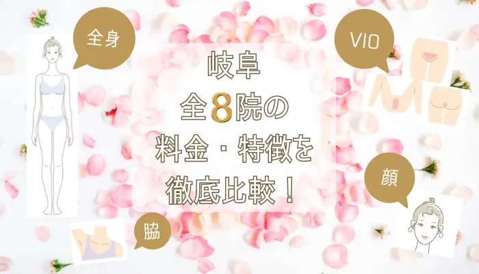 岐阜の医療脱毛クリニック全8院の脱毛料金比較