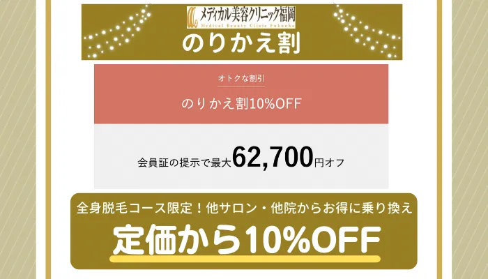 メディカル美容クリニック福岡のりかえ割