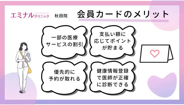 エミナルクリニック秋田会員カードメリット