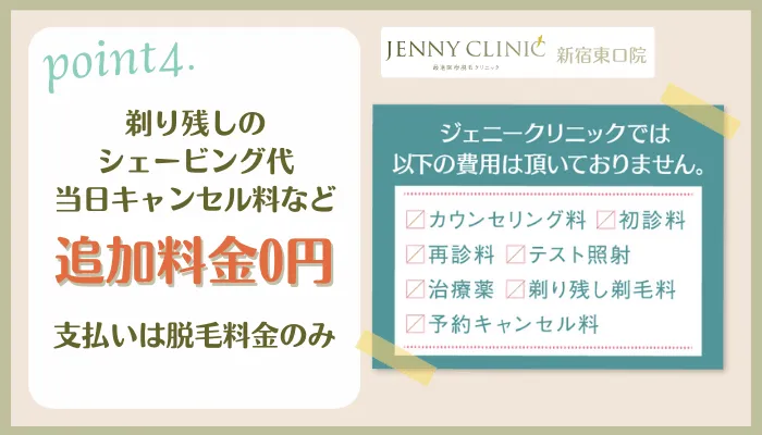 ジェニークリニック新宿東口おすすめポイント4