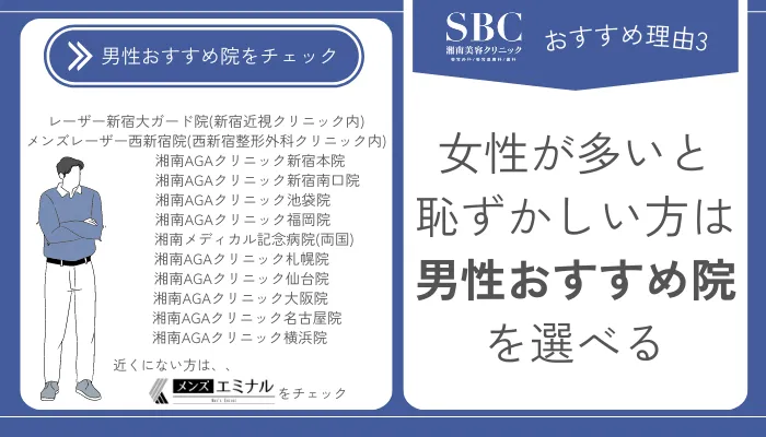 湘南美容クリニックメンズおすすめ理由3