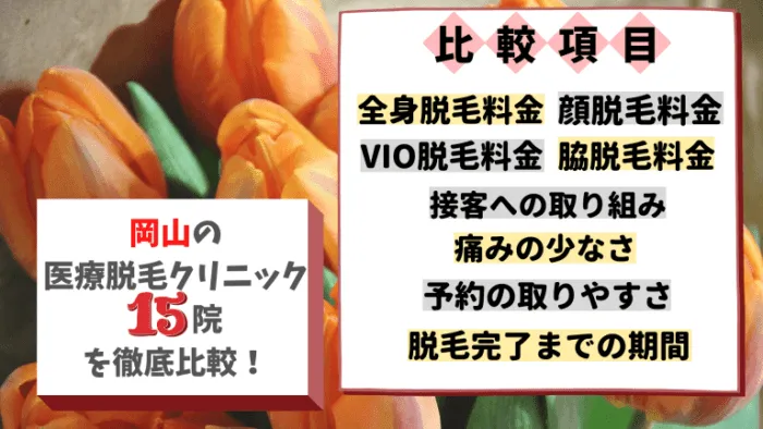 岡山の医療脱毛クリニック15院を徹底比較！