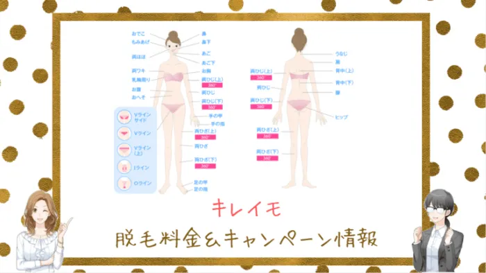 キレイモの脱毛料金＆キャンペーン情報