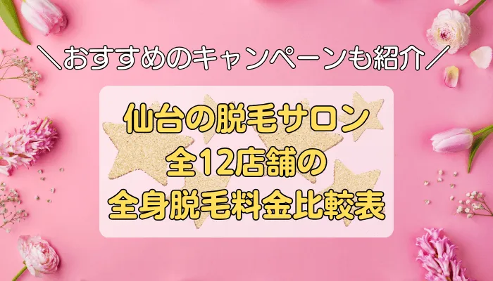 仙台の脱毛サロン全12店舗比較全身