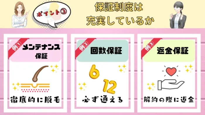 脱毛サロンを選ぶポイント3全身