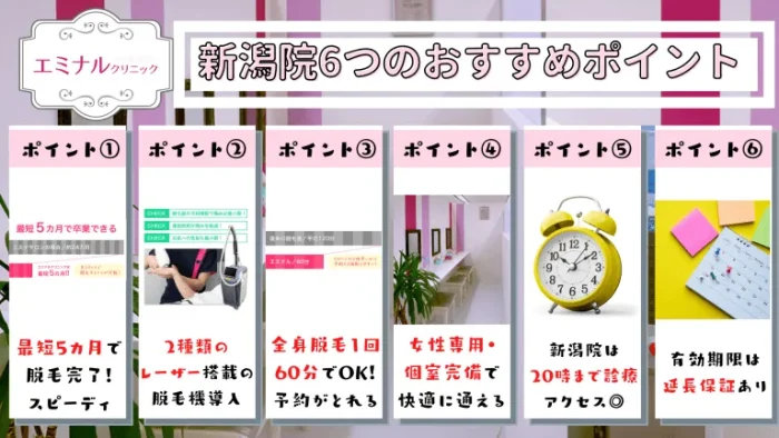 エミナルクリニック新潟院6つのおすすめポイント