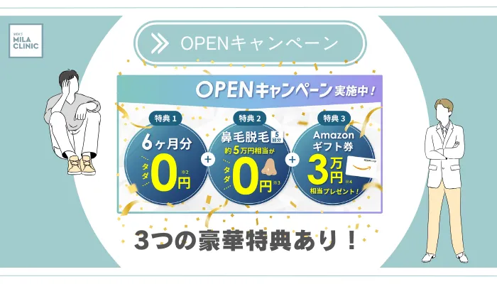 メンズミラクリニックOPENキャンペーン