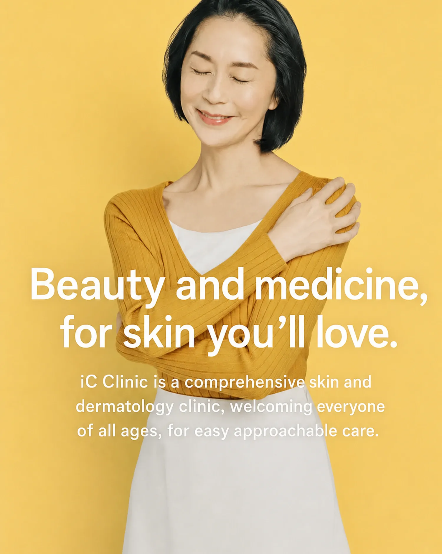IC Clinic is a comprehensive skin care clinic where people of all ages and genders are welcome — combining aesthetic and medical expertise to help you love the skin you're in.
