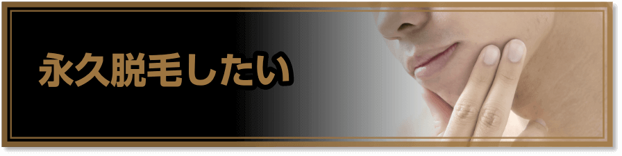 永久脱毛したい